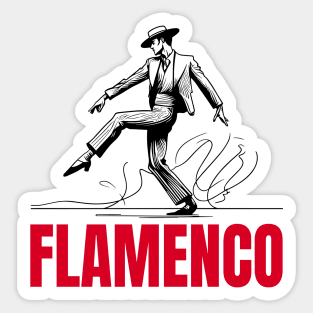 Flamenco male dancer - Black Sticker